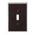 Leviton Brown 1 gang Toggle Wall Plate 1 pk Plastic