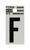 Hy-Ko 1 in. Reflective Vinyl Black Letter F Self-Adhesive