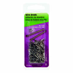 HILLMAN 19 Ga. x 1/2 in. L Bright Steel Brad Nails 1.75 oz.