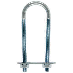 Hampton 1/4 in. x 1-1/8 in. W x 3-1/2 in. L Coarse Zinc-Plated Steel U-Bolt