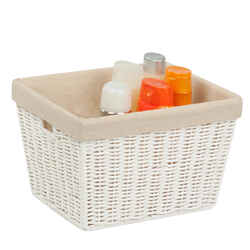 Honey Can Do 8 in. H x 12 in. W x 10 in. L White Rope Basket