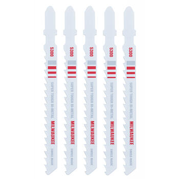 Milwaukee 4 in. General cutting Jig Saw Blade 6 TPI 5 pk T-Shank Bi-Metal