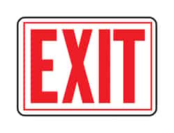 Hy-Ko English Exit 10 in. H x 14 in. W Sign Aluminum