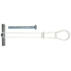 HILLMAN Rawl 1/4 in. Dia. x 2-1/2 in. L Round Plastic 2 pk RH Combo Strap Toggle