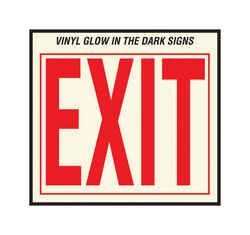 Hy-Ko Glow -In-The-Dark English White Informational Sign 12 in. H x 11 in. W