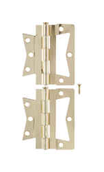 Ace 3.75 in. W x 4 in. L Bright Brass Brass Non-Mortise Hinge 2 pk