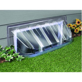 Maccourt 14 in. D x 44.3 in. W Plastic Heavy Duty Window Well Cover