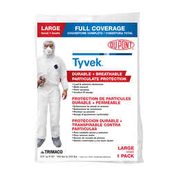 Trimaco Dupont Tyvek Coverall with Hood and Boots White L 1 pk