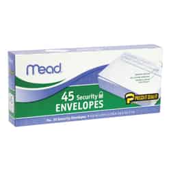 Mead 9.5 in. W x 4.12 in. L No. 10 White Envelopes 45 pk