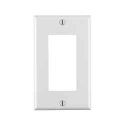 Leviton White 1 gang Rocker Wall Plate Plastic 1 pk