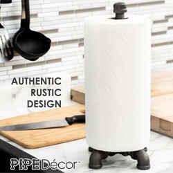 Pipe Decor Metal Freestanding Paper Towel Holder 14-1/4 in. H x 7-3/4 in. W x 12.5 in. L