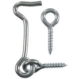 Ace Small Zinc-Plated Steel 2 in. L Hook and Eye Silver 2 pk