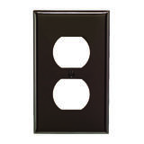 Leviton Brown 1 gang Duplex Outlet Wall Plate 1 pk Nylon