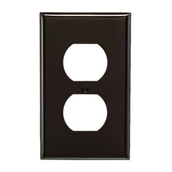 Leviton Brown 1 gang Duplex Outlet Wall Plate 1 pk Nylon