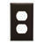 Leviton Brown 1 gang Duplex Outlet Wall Plate 1 pk Nylon