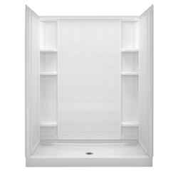 Sterling Ensemble 4.5 in. H x 34 in. W x 60 in. L White Three Piece Center Drain Rectangular S