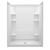 Sterling Ensemble 4.5 in. H x 34 in. W x 60 in. L White Three Piece Center Drain Rectangular S
