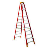 Werner 12 ft. H X 33.88 in. W Fiberglass Step Ladder Type IA 300 lb. cap.