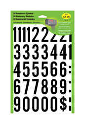 Hy-Ko Vinyl Black Reflective Number Self-Adhesive 2 in. 0-9