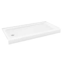 Bootz ShowerCast 4 in. H x 30 in. W x 60 in. L White Porcelain Left Hand Drain Rectangle Showe
