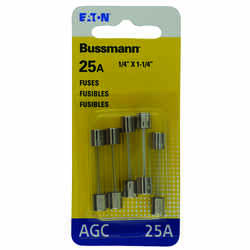 Bussmann 25 amps AGC Mini Automotive Fuse 5 pk