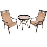 Hanover Monaco 3 pc. Monaco Polished Bronze Bistro Set