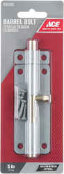 Ace Barrel Bolt 5 in. Galvanized For Doors, Chests and Cabinets