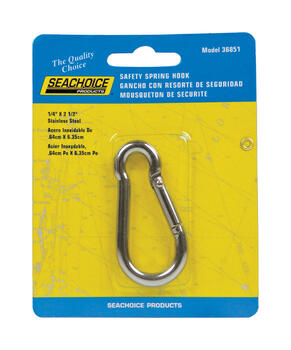 Seachoice 1/4 in. W x 2-1/2 in. L Safety Spring Hook Stainless Steel