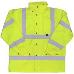 Boss Hi-Vis Yellow Rain Jacket Polyester