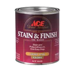 Ace Great Finishes Semi-Solid Gloss Light Oak Oil-Based Oil Wood Stain and Sealer 1 qt.