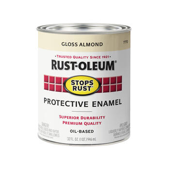 Rust-Oleum Stops Rust Gloss Almond Oil-Based Protective Paint 1 qt