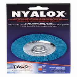 Dico NYALOX 3 in. Fine Crimped Mandrel Mounted Wheel Brush Nylon 2500 rpm 1 pc