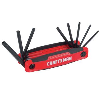 Craftsman T40 Fold-Up Tamper Resistant Torx Hex Key Set 7 6 in.