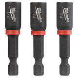 Milwaukee SHOCKWAVE IMPACT DUTY 1/4 inch drive in. x 1.875 in. L Nut Driver Set Hex Shank 3 pc.