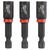 Milwaukee SHOCKWAVE IMPACT DUTY 1/4 inch drive in. x 1.875 in. L Nut Driver Set Hex Shank 3 pc.