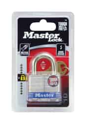 Master Lock 1 in. W x 1-5/16 in. H x 1-3/4 in. L Laminated Steel 4-Pin Cylinder Padlock 1 each