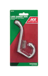 Ace Satin Nickel Silver Metal Large 3-1/2 in. L Garment 1 pk Hook