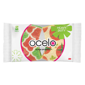 Scotch-Brite Ocelo Heavy Duty Sponge For Household 3.7 in. L 2 pk