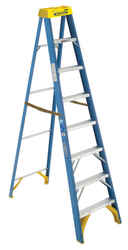 Werner 8 ft. H x 25 in. W Fiberglass Step Ladder 250 lb. Type I