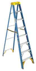 Werner 8 ft. H x 25 in. W Fiberglass Step Ladder 250 lb. Type I