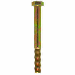 HILLMAN 3/8 in. Dia. x 3-1/2 in. L Heat Treated Yellow Dichromate Hex Head Cap Screw 50 box