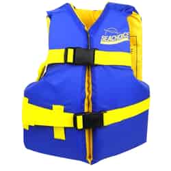 Seachoice Life Vest Type III PFD 25 in. to 30 in. Blue, Yellow