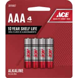 Ace AAA Alkaline Batteries 1.5 volts 4 pk Carded