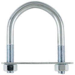 Hampton 3/8 in. x 2 in. W x 3 in. L Coarse Zinc-Plated Steel U-Bolt