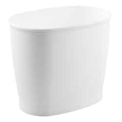 InterDesign Kent White Oval Trash Can 8 in. W
