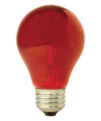 GE Lighting party light 25 watts A19 Incandescent Bulb 200 lumens Red A-Line 1 pk