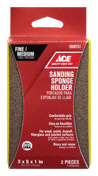 Ace 5 in. L X 3 in. W 120 Grit Fine Block Sanding Sponge