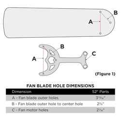 Westinghouse Fan Blade Arm 52 in. Pack 5