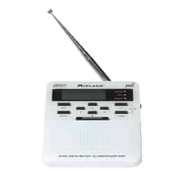 Midland Weather Alert Radio with Alarm Clock Digital Battery White