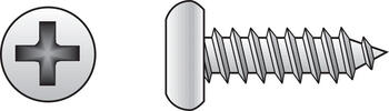 HILLMAN 2-1/2 in. L x 12 Phillips Pan Head Stainless Steel Sheet Metal Screws 50 per box